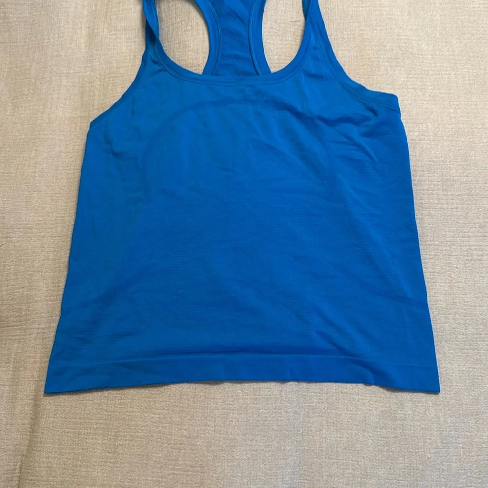 EUC size 8 Blue Swiftly 2.0 Tank Top - Picture 1 of 6